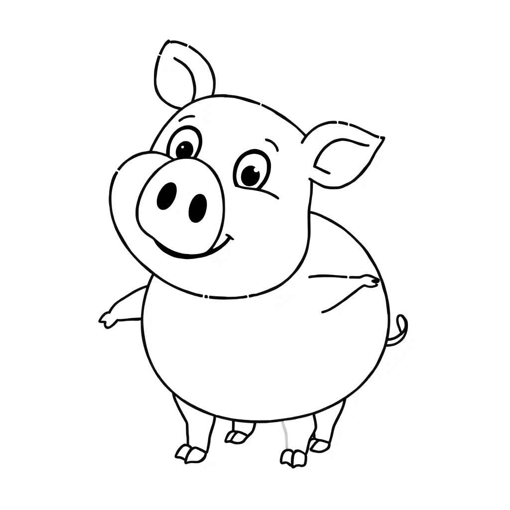 George Pig Páginas para Colorear