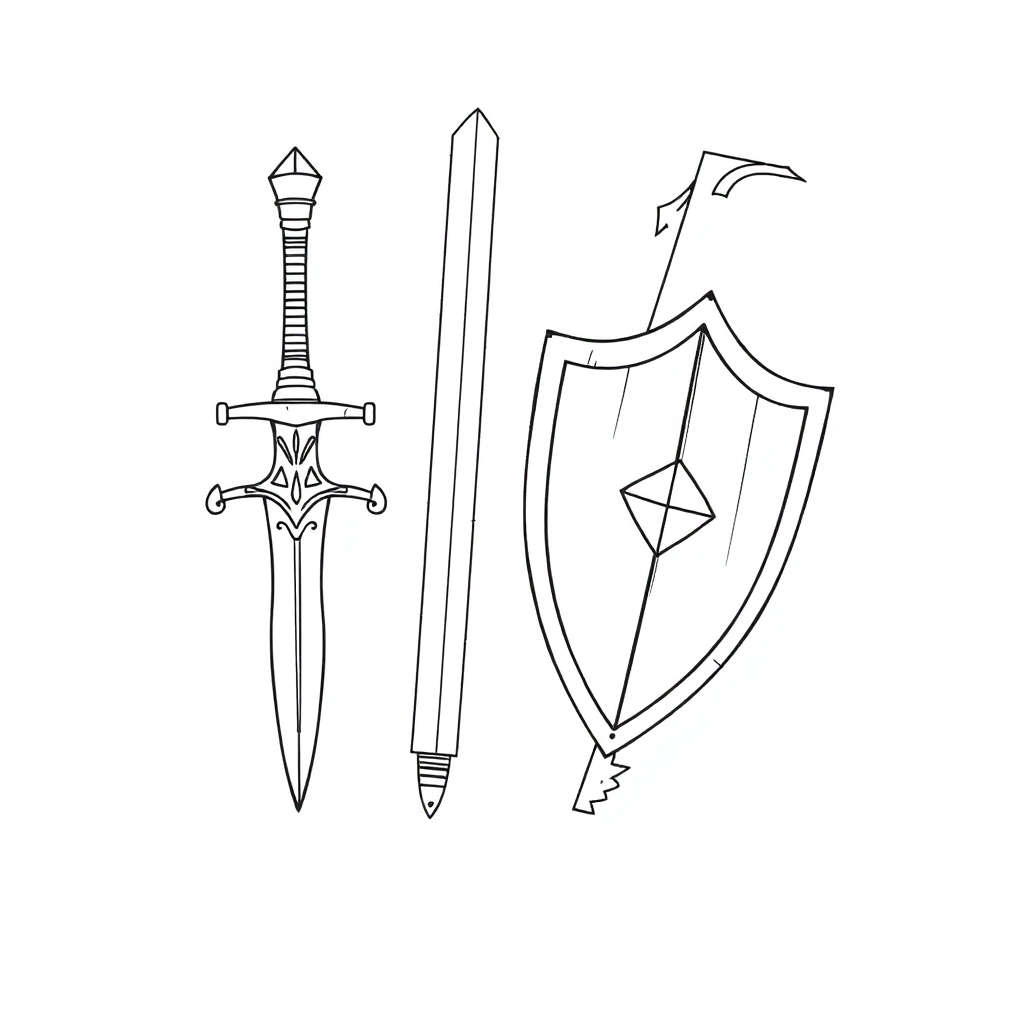 weapon Páginas para Colorear
