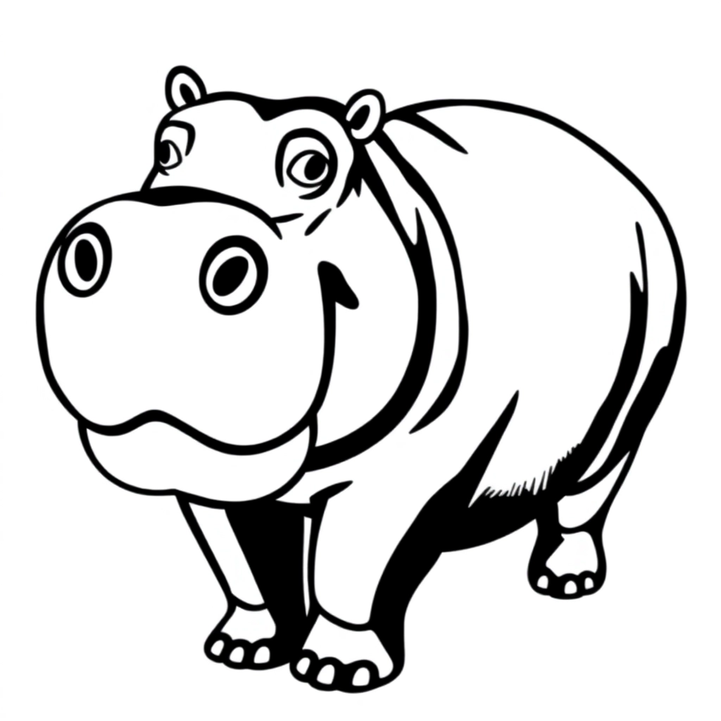 一群大河马 Coloring Pages