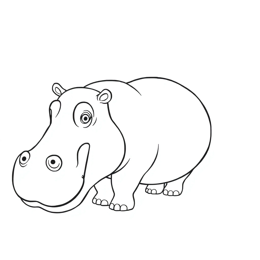 一群河马 Coloring Pages