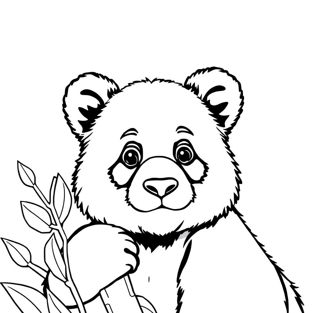 Panda  صفحات التلوين