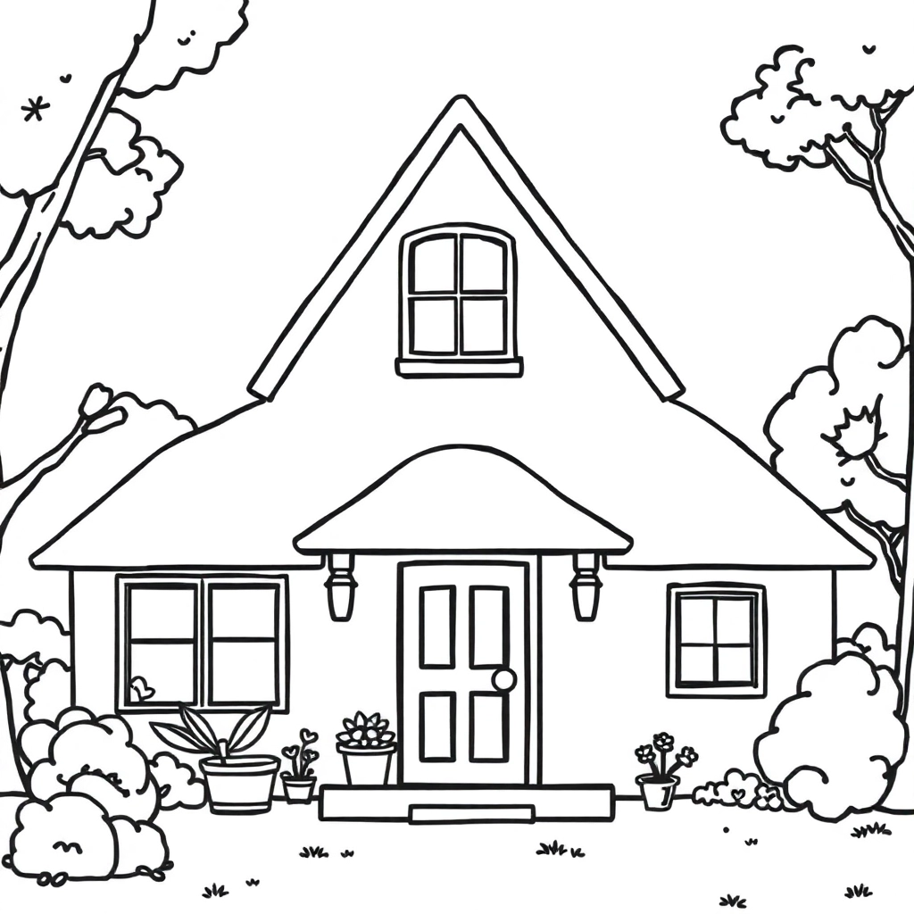 Home scene Páginas para Colorear
