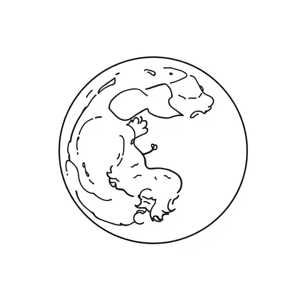 月亮 Páginas para Colorear