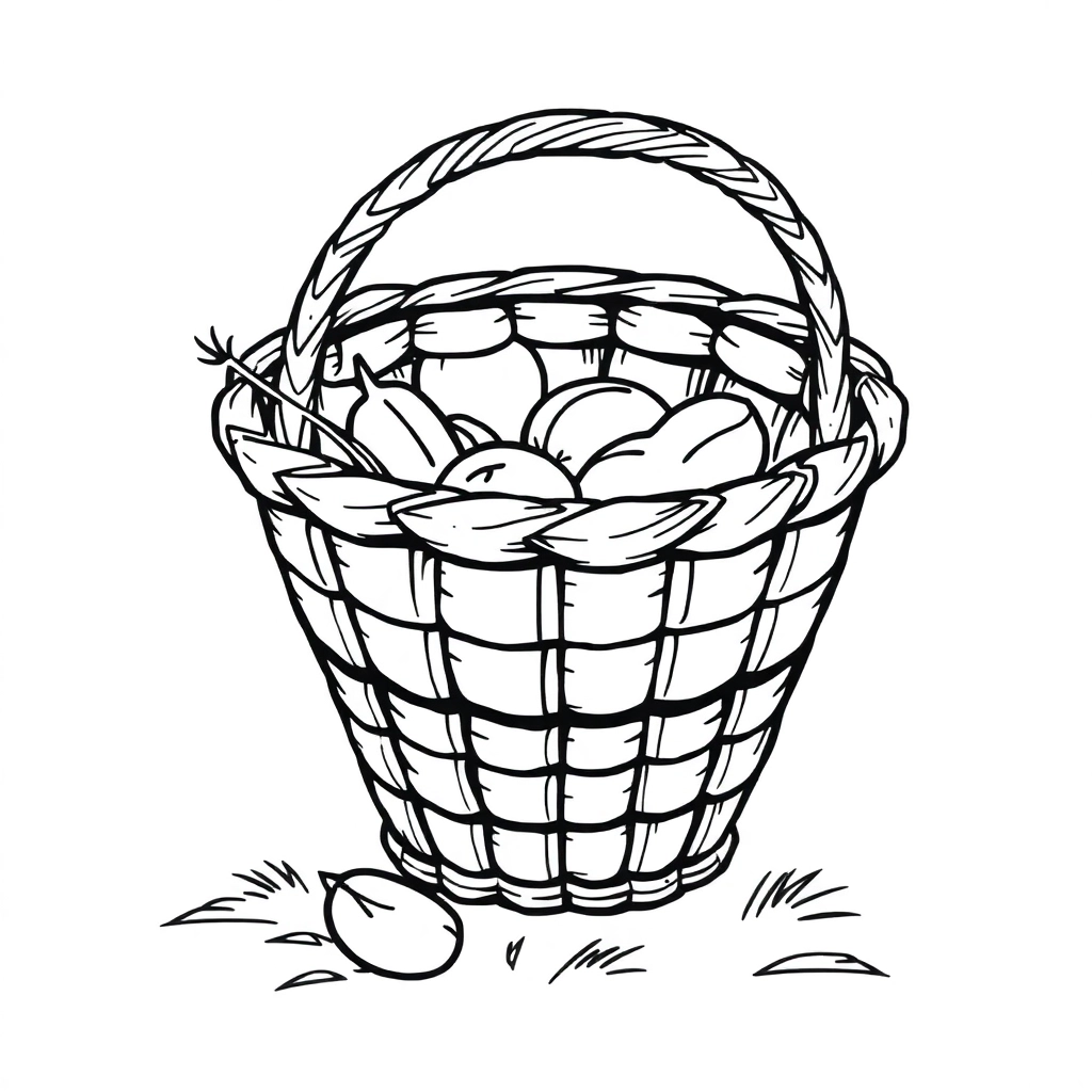 basket Páginas para Colorear