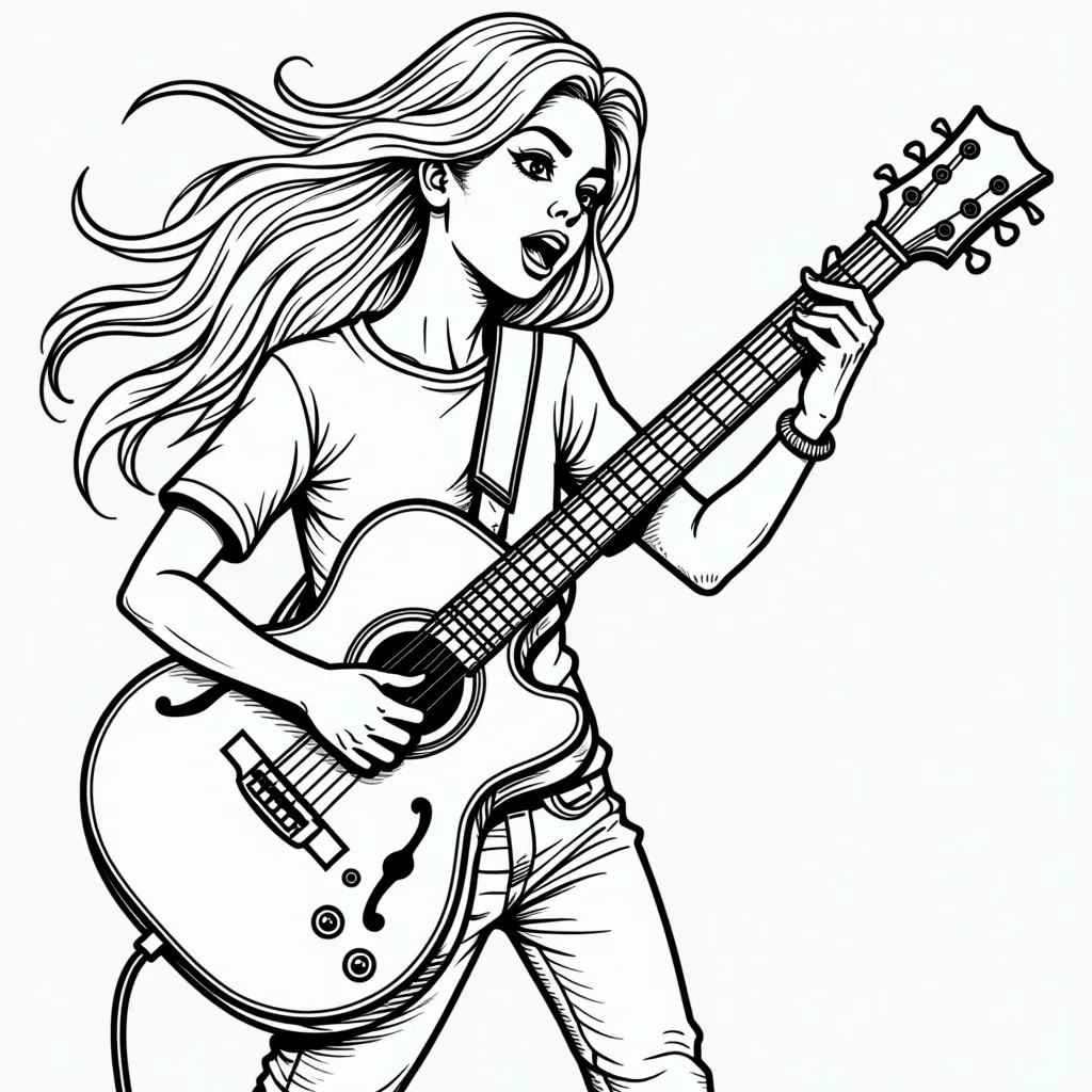 hardcore music coloring pages