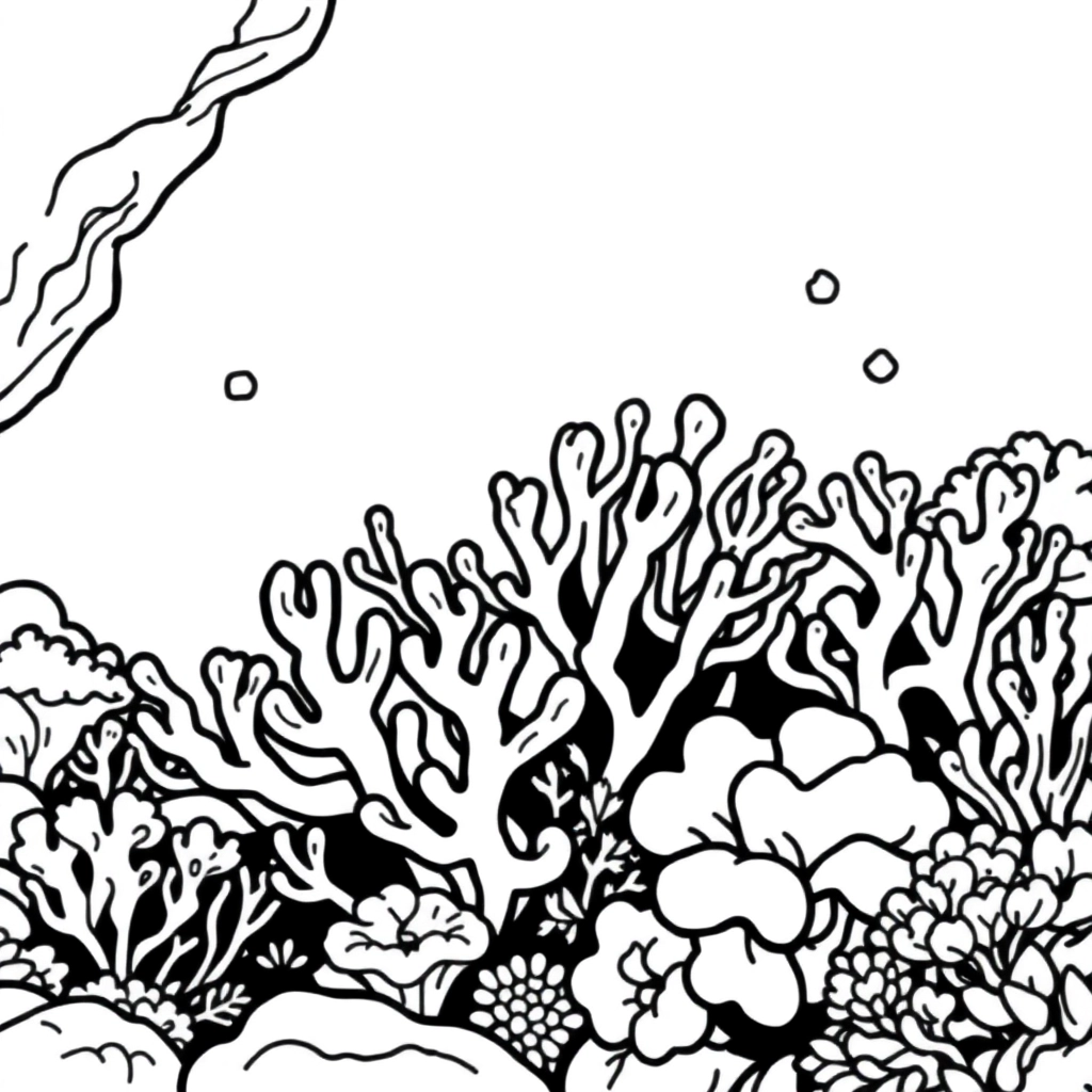 Coral Reef Páginas para Colorear