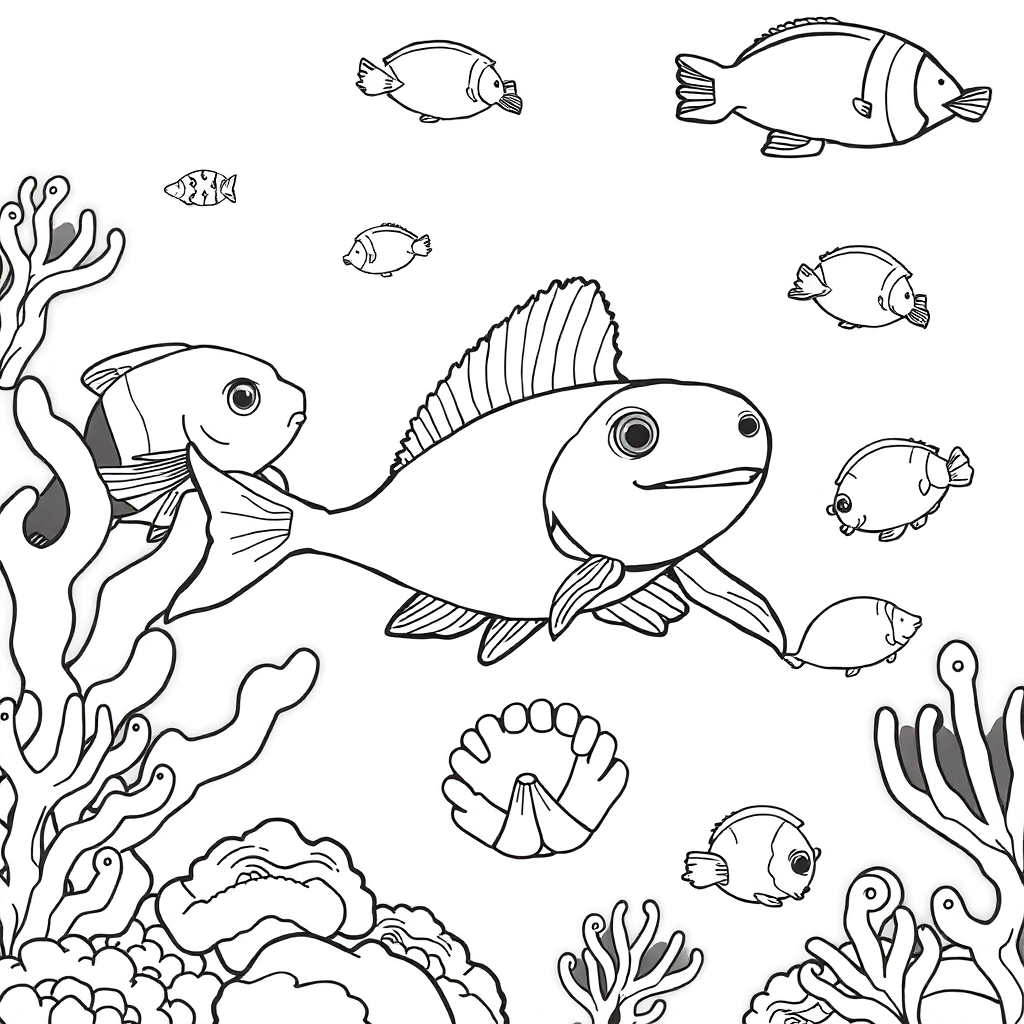Deep Sea Creatures Coloring Pages