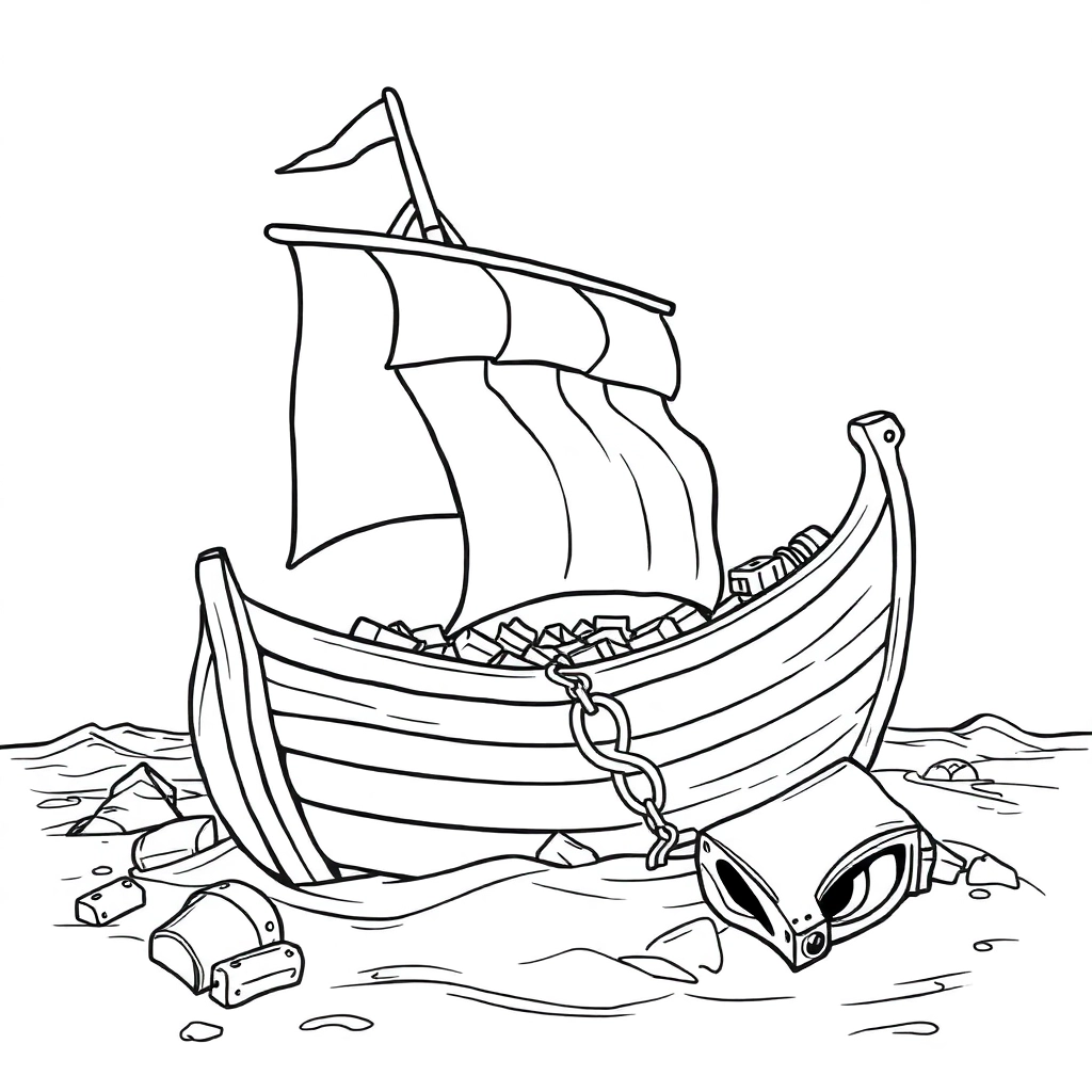 Shipwreck Treasure Páginas para Colorear