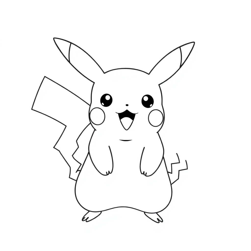 Pikachu Páginas para Colorear