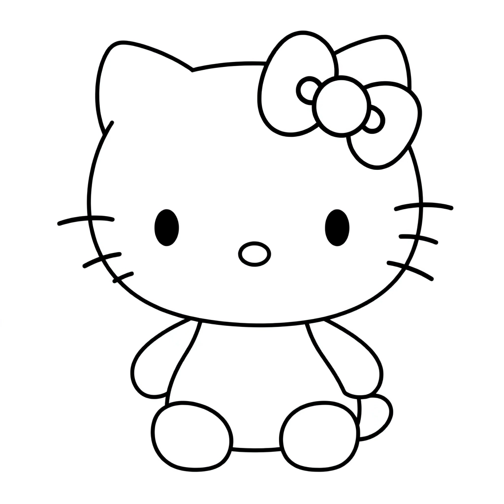 Hello Kitty صفحات التلوين