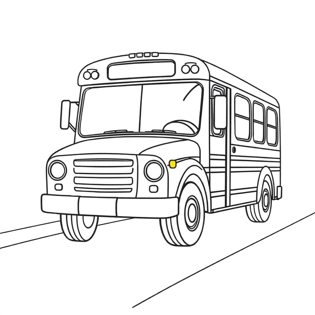 School Bus صفحات التلوين