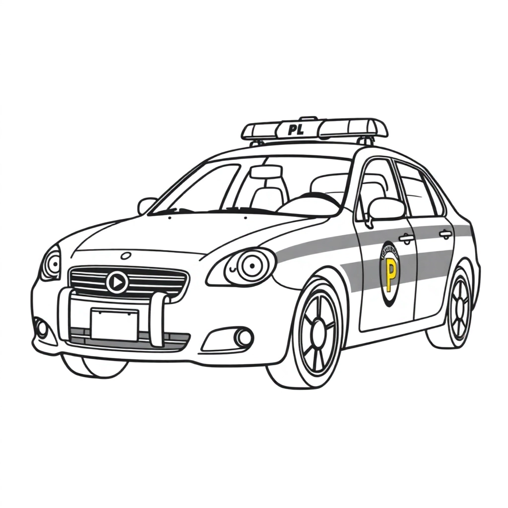 Police Car Páginas para Colorear