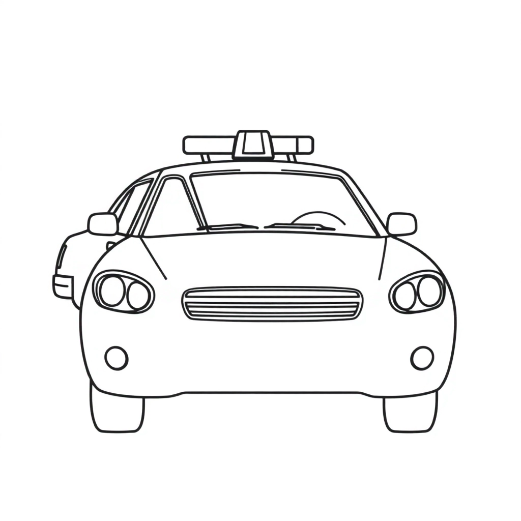 Police Car Páginas para Colorear