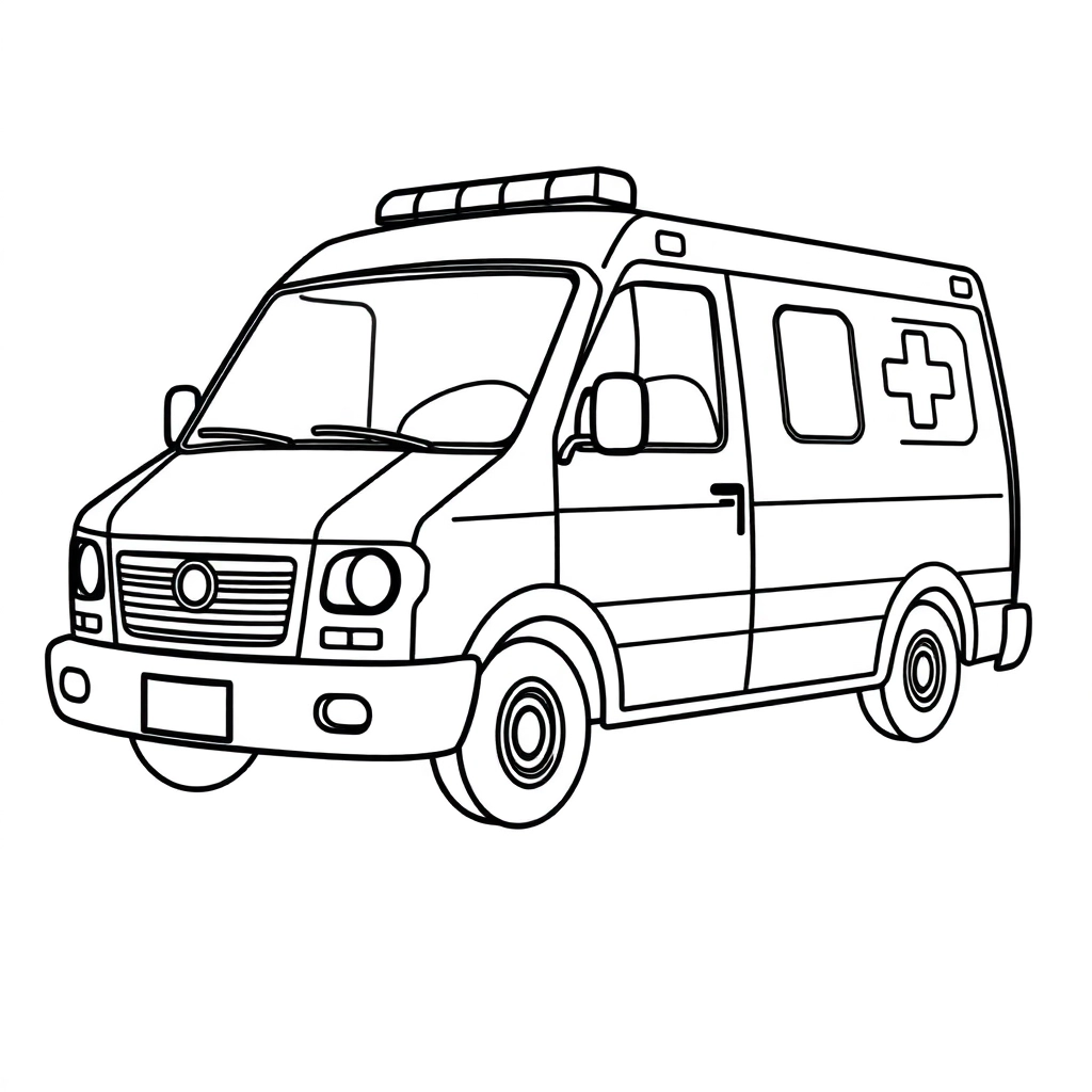 Ambulance صفحات التلوين