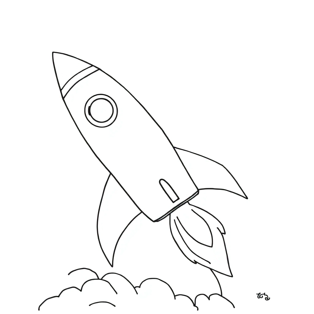 Rocket صفحات التلوين