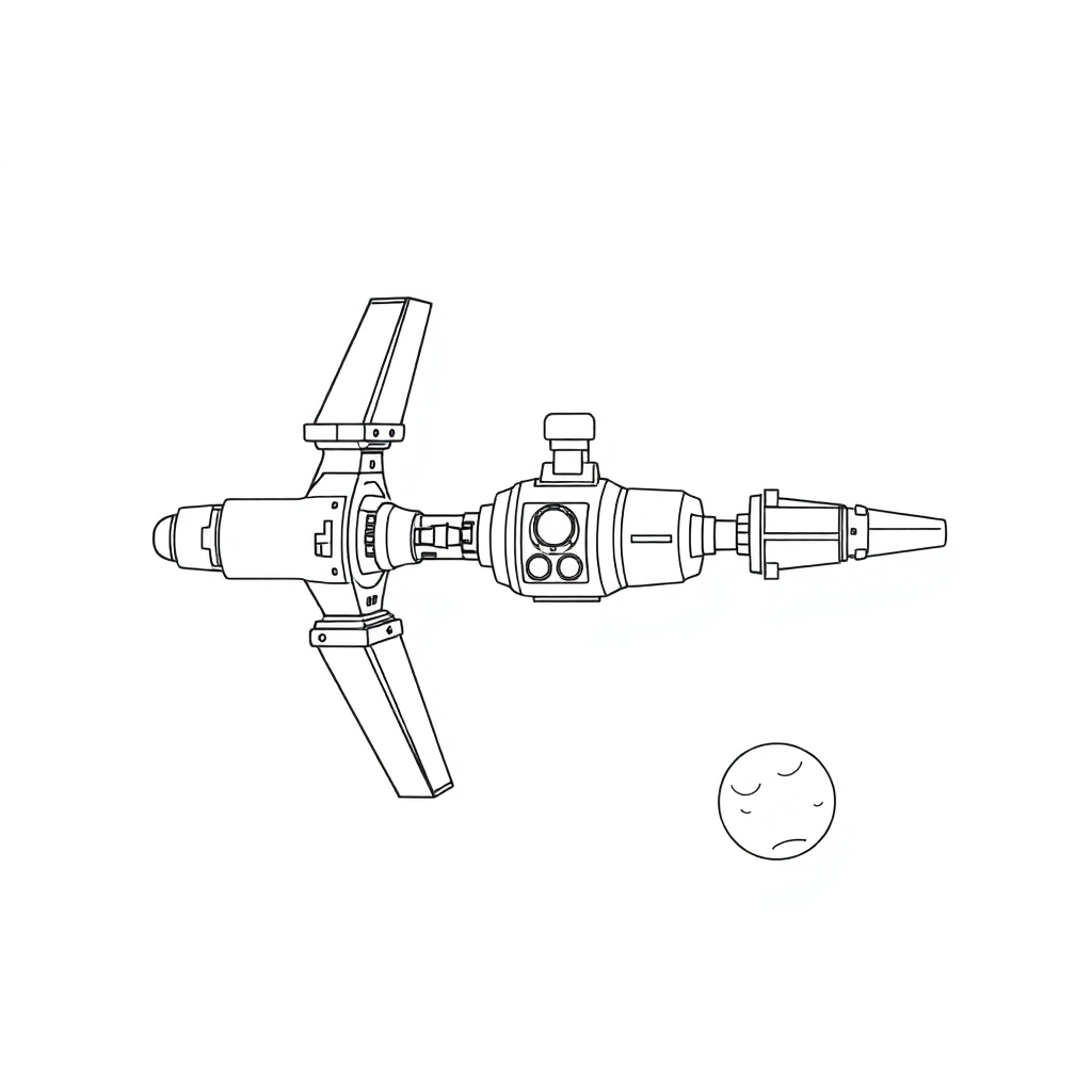 Space Station Coloring Pages