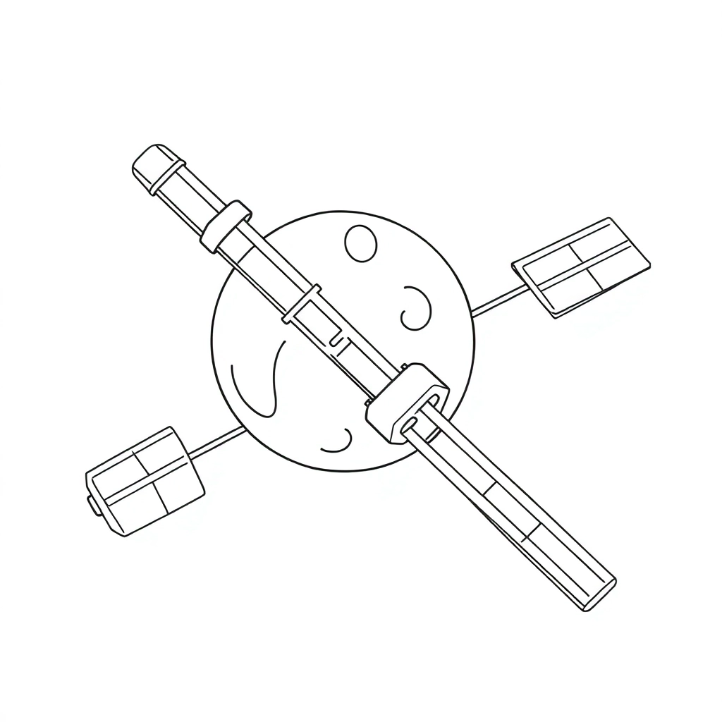 Satellite Páginas para Colorear