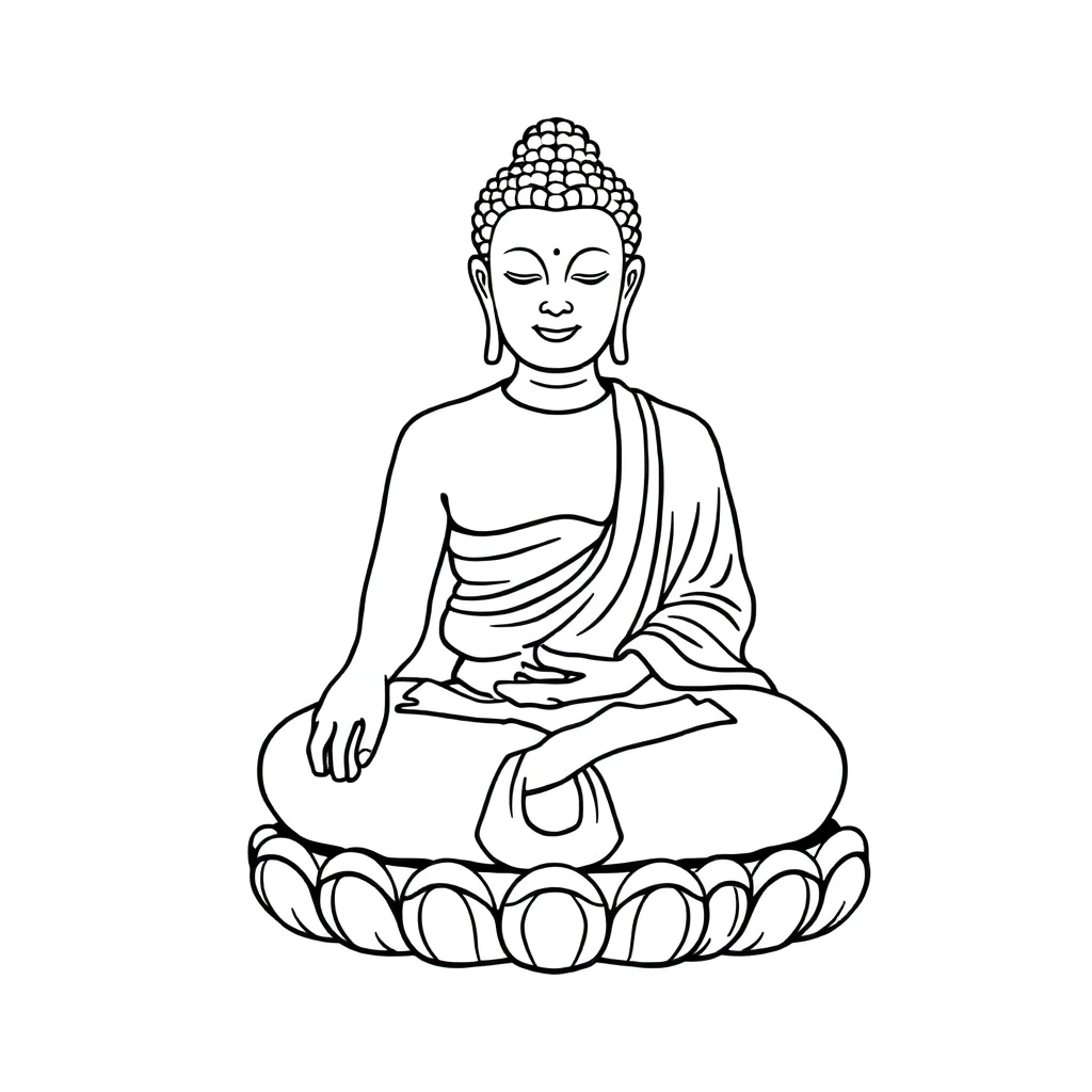 佛家哲学性的极简图 Coloring Pages