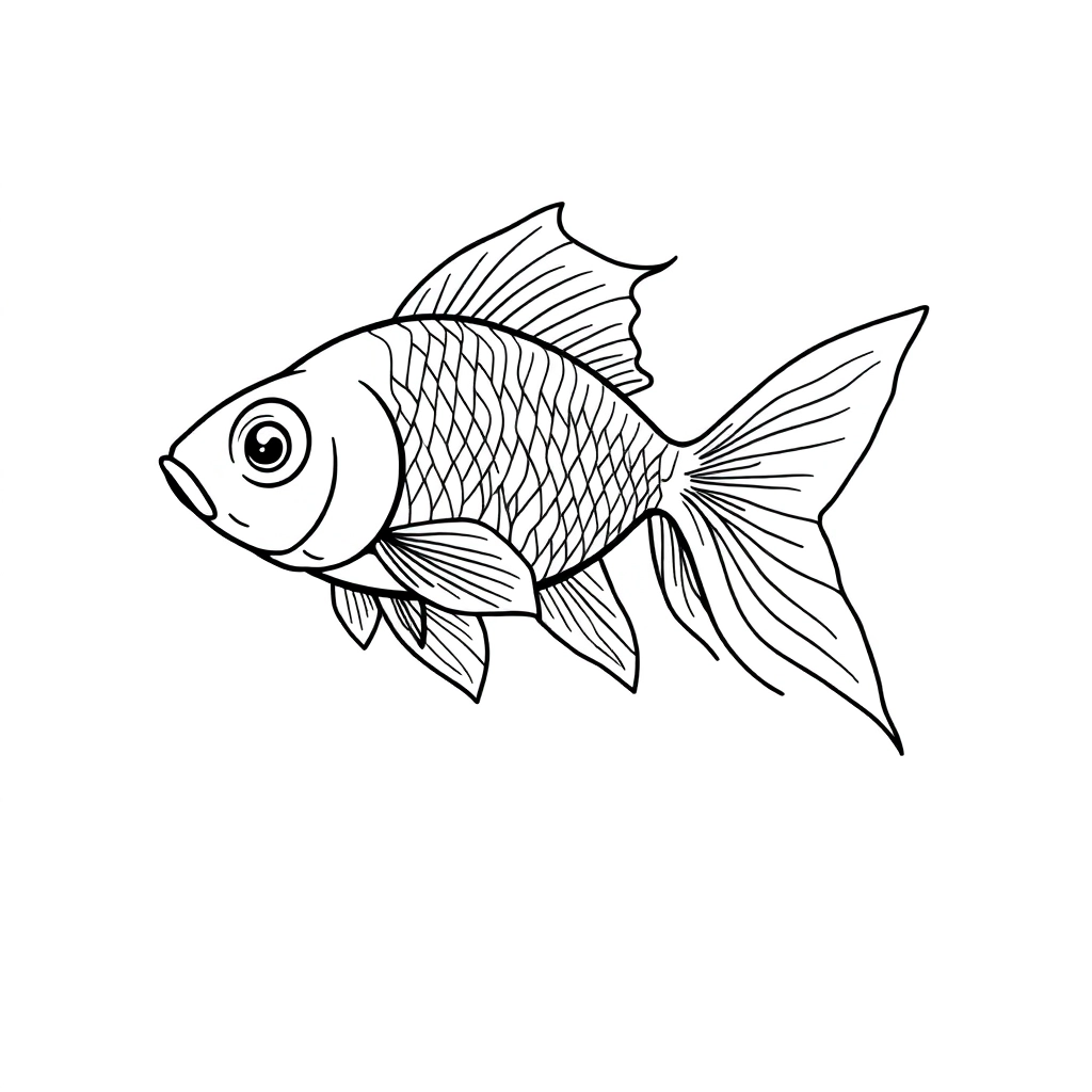 Gold fish صفحات التلوين