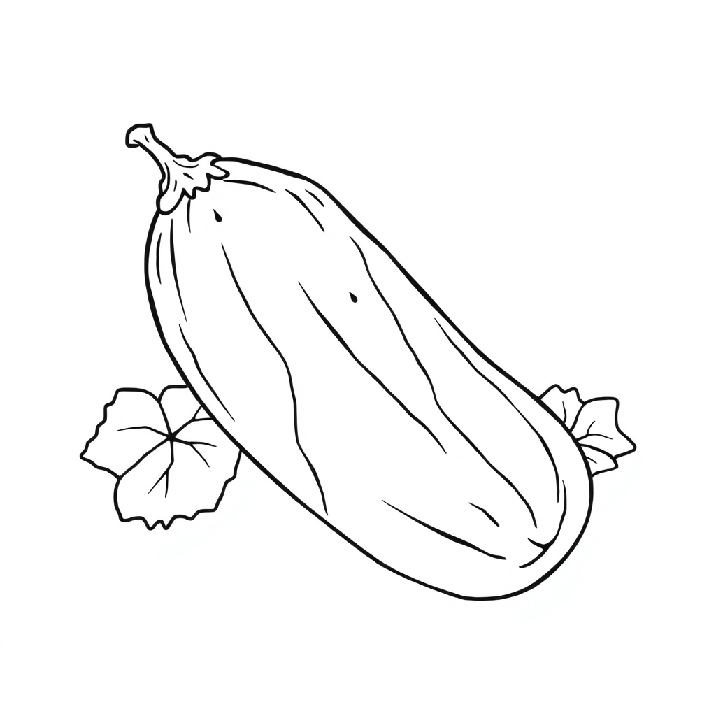 a cucumber صفحات التلوين