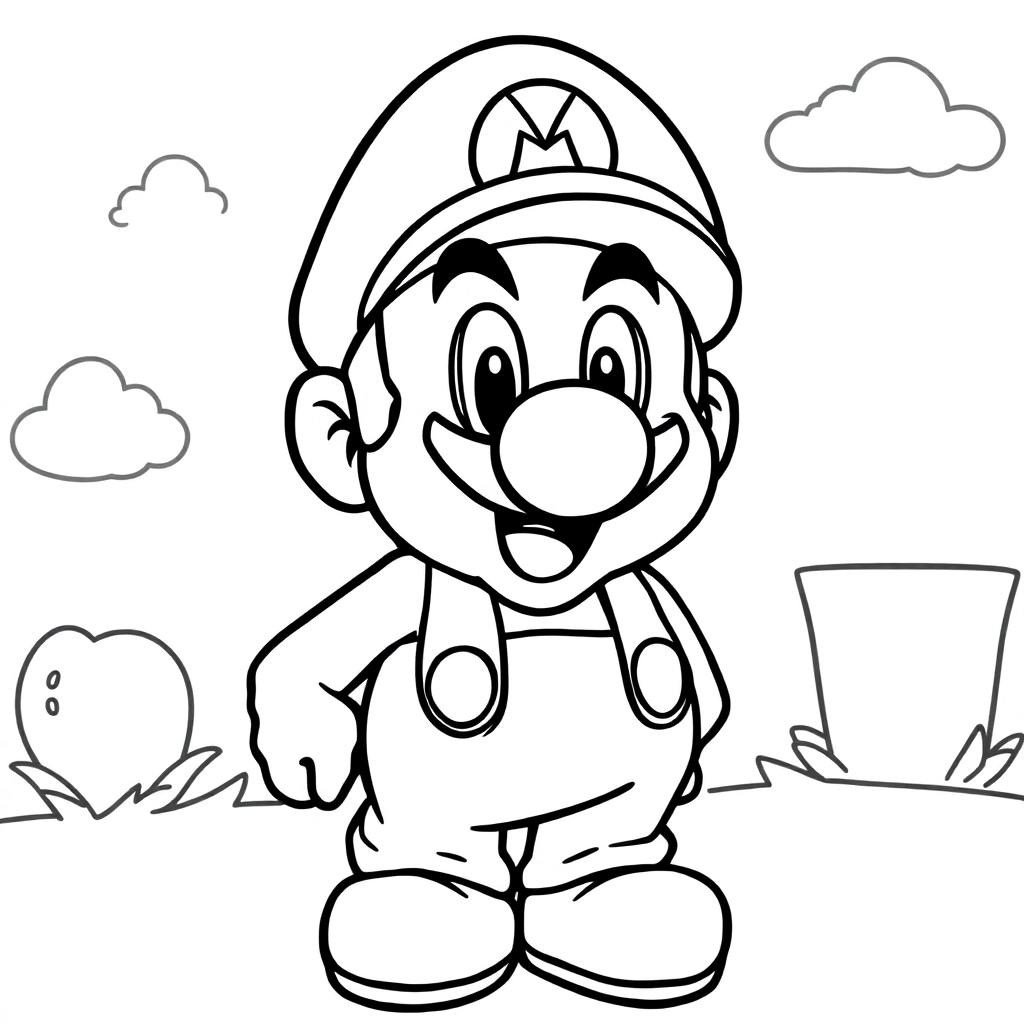 Mario Páginas para Colorear
