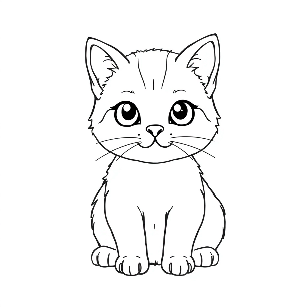 a chinese cat with short hair Coloring Pages