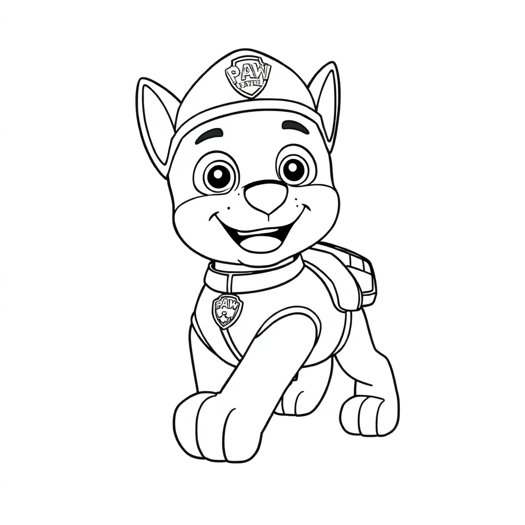 PAW PATRO Chase Páginas para Colorear