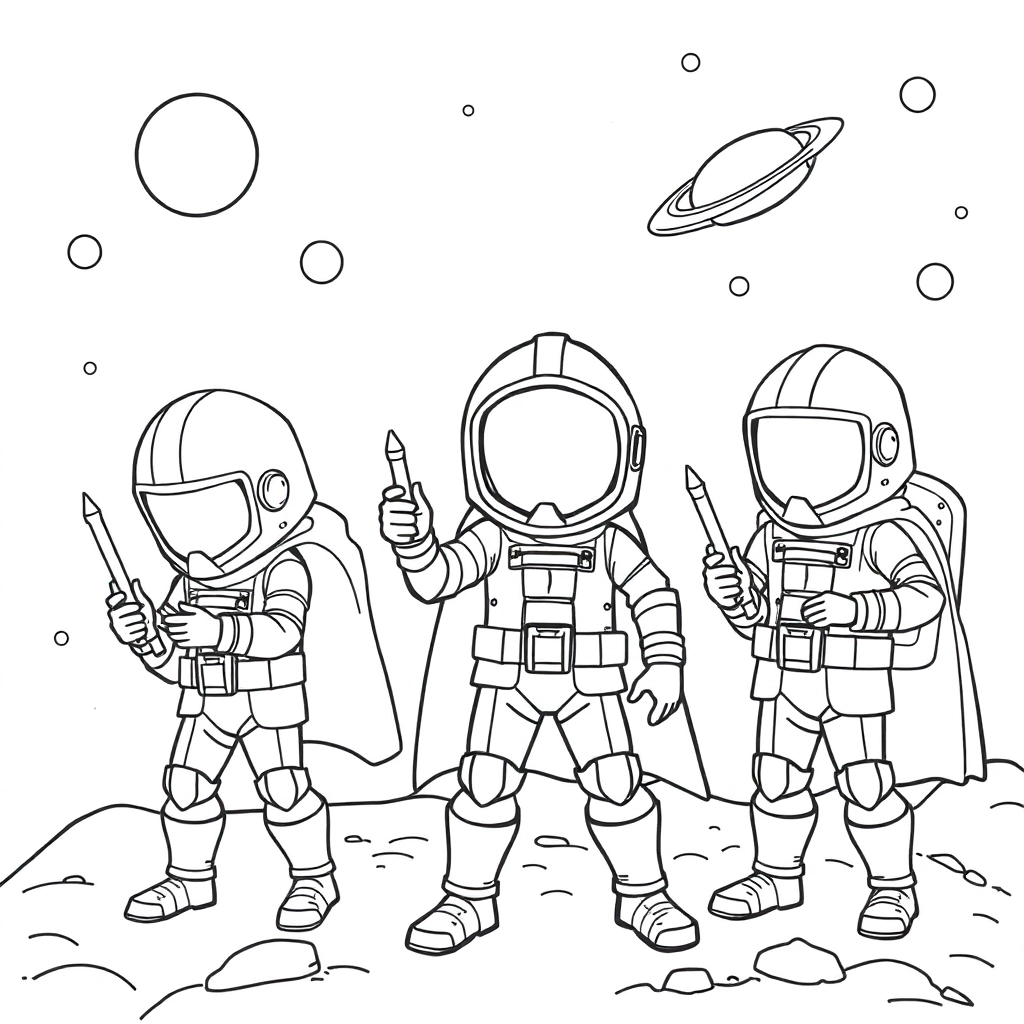 宇宙护卫队 Coloring Pages