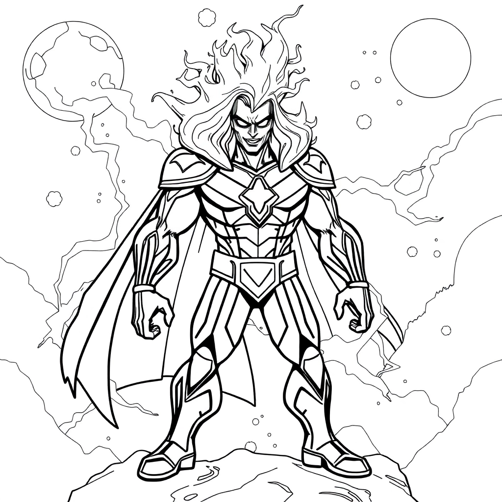 宇宙护卫队中的角色暴风 Coloring Pages