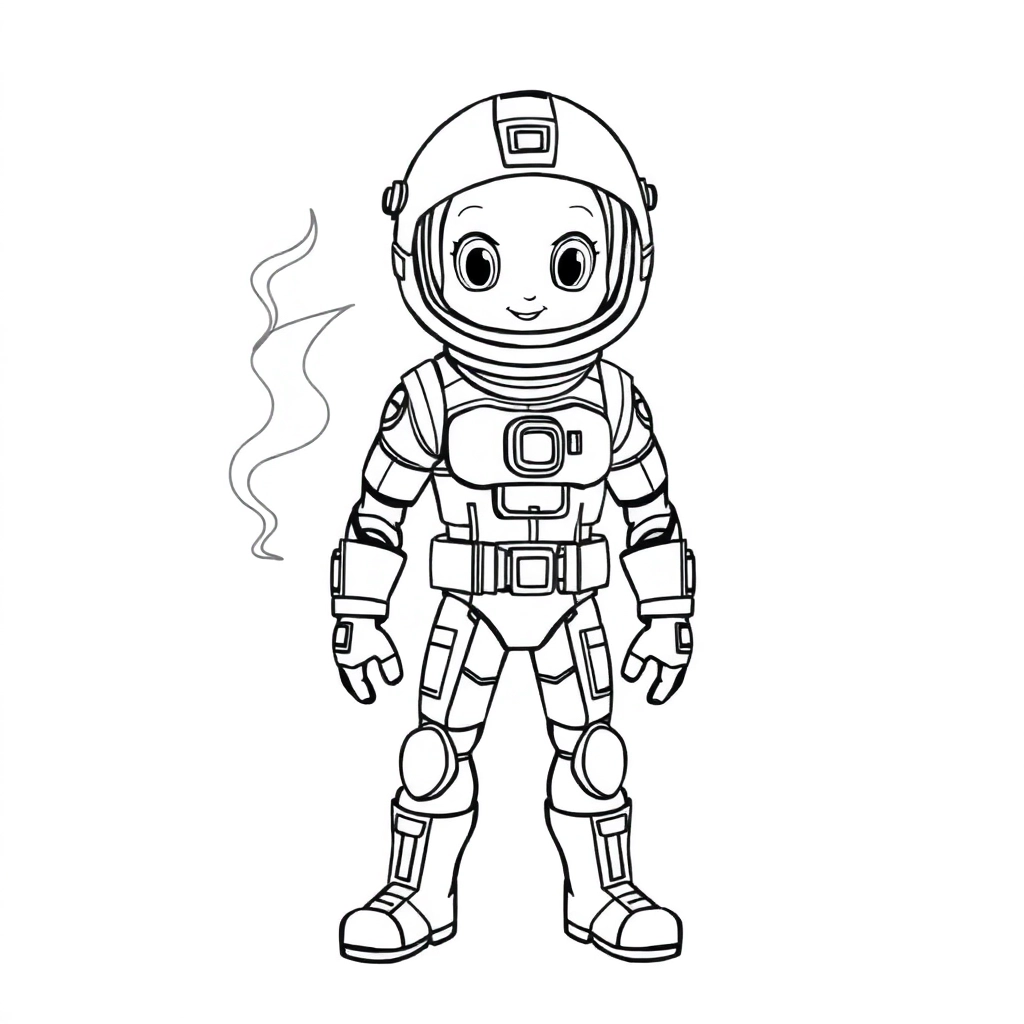I want a closeup of the character "Storm" from the animated series "Space Rescue Team" Coloring Pages