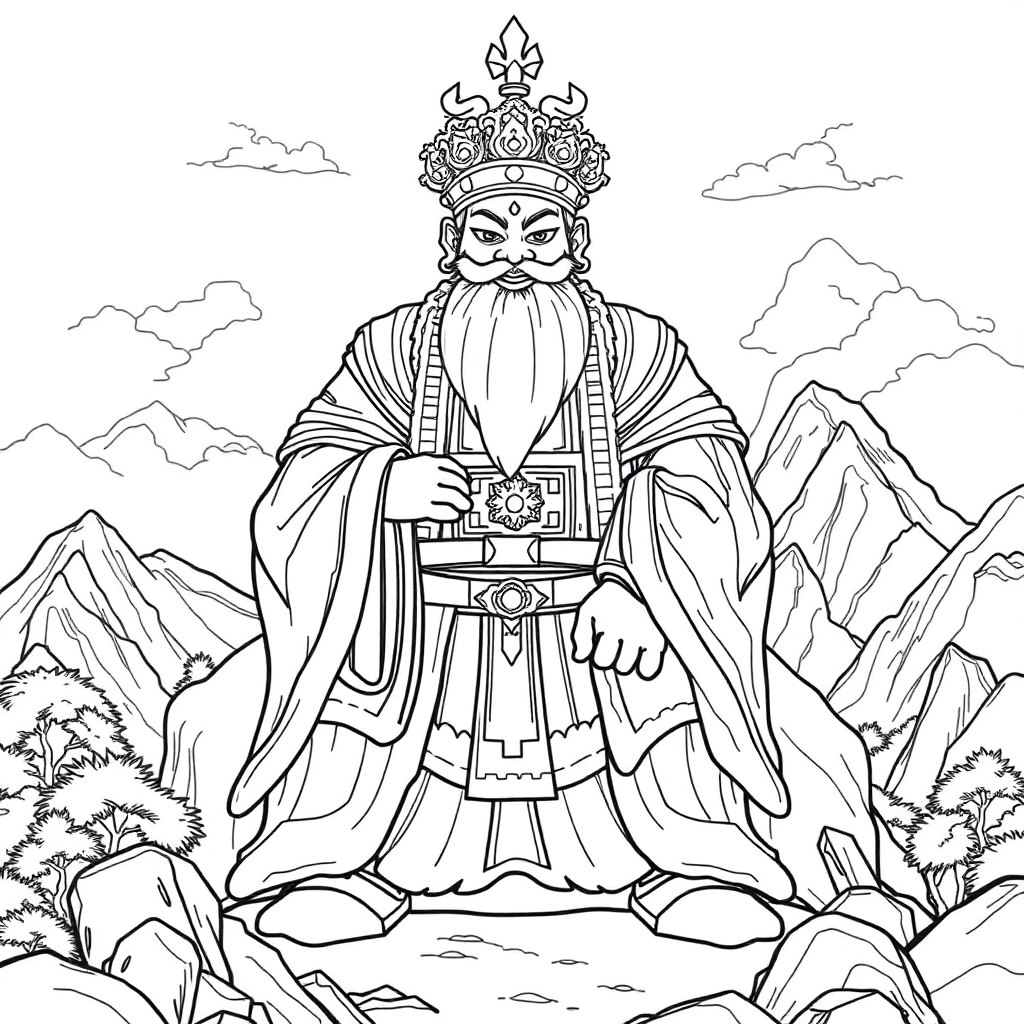五岳大帝 Coloring Pages