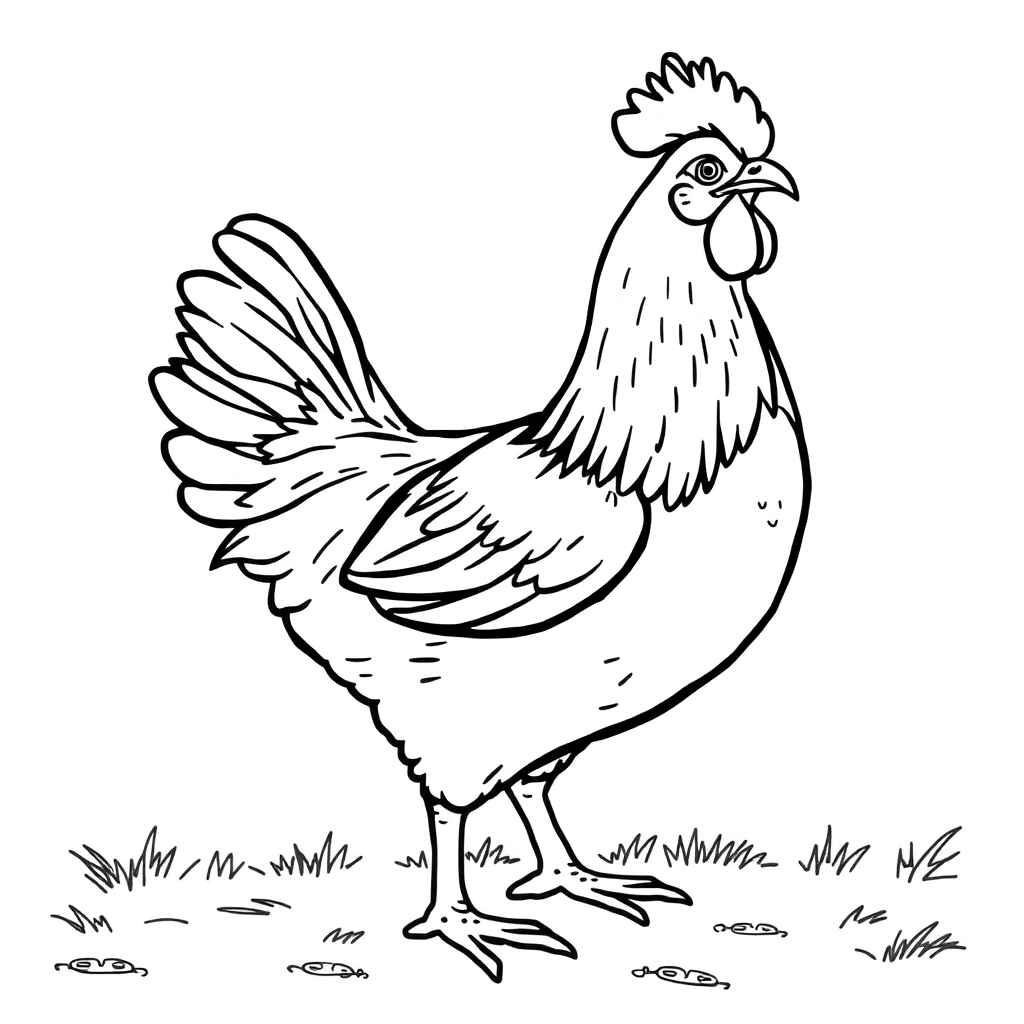 颠覆认知鸡的方向感秒杀鸽子 Coloring Pages