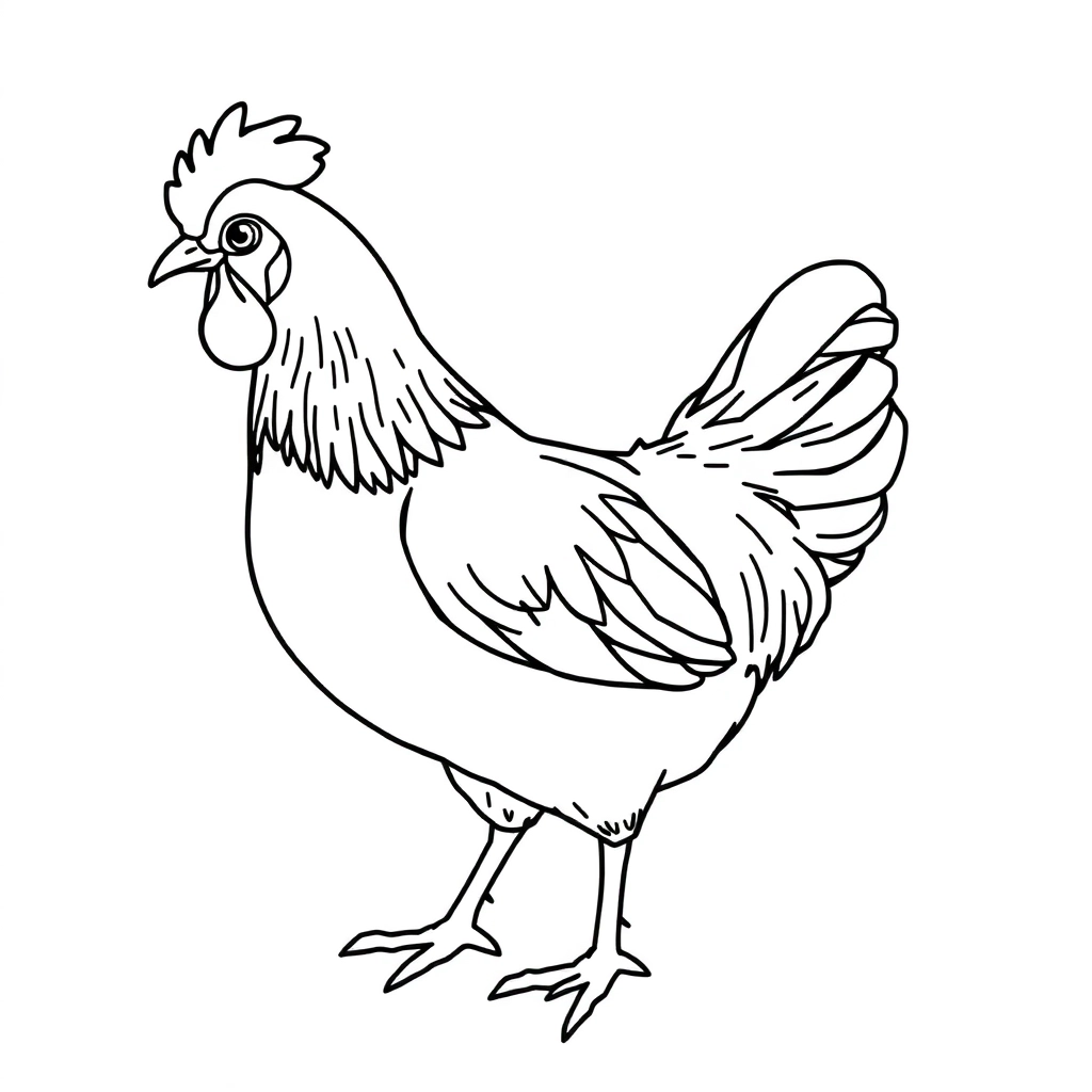 鸡 Coloring Pages