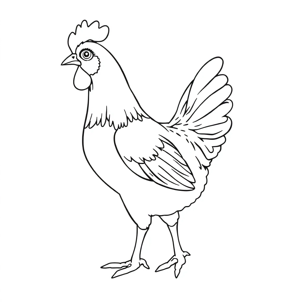 鸡王 Coloring Pages