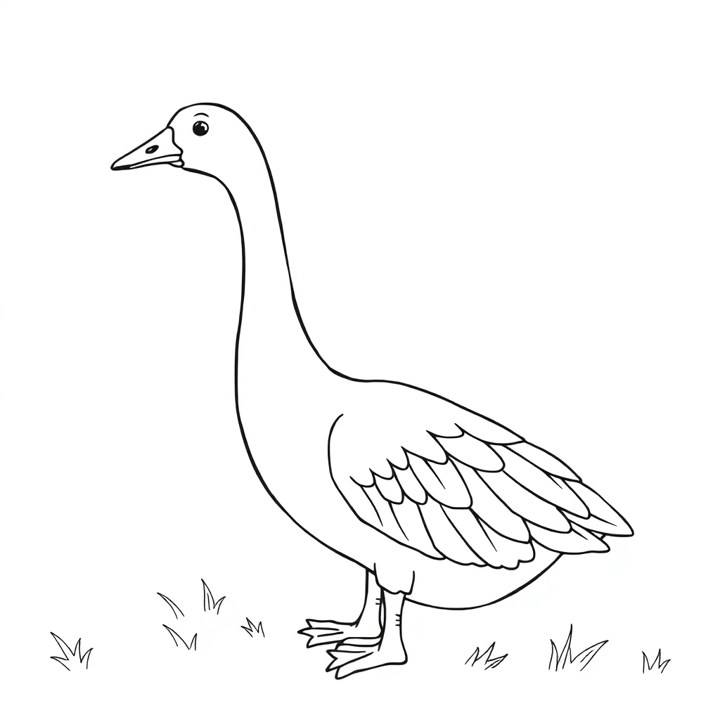 鹅 Coloring Pages