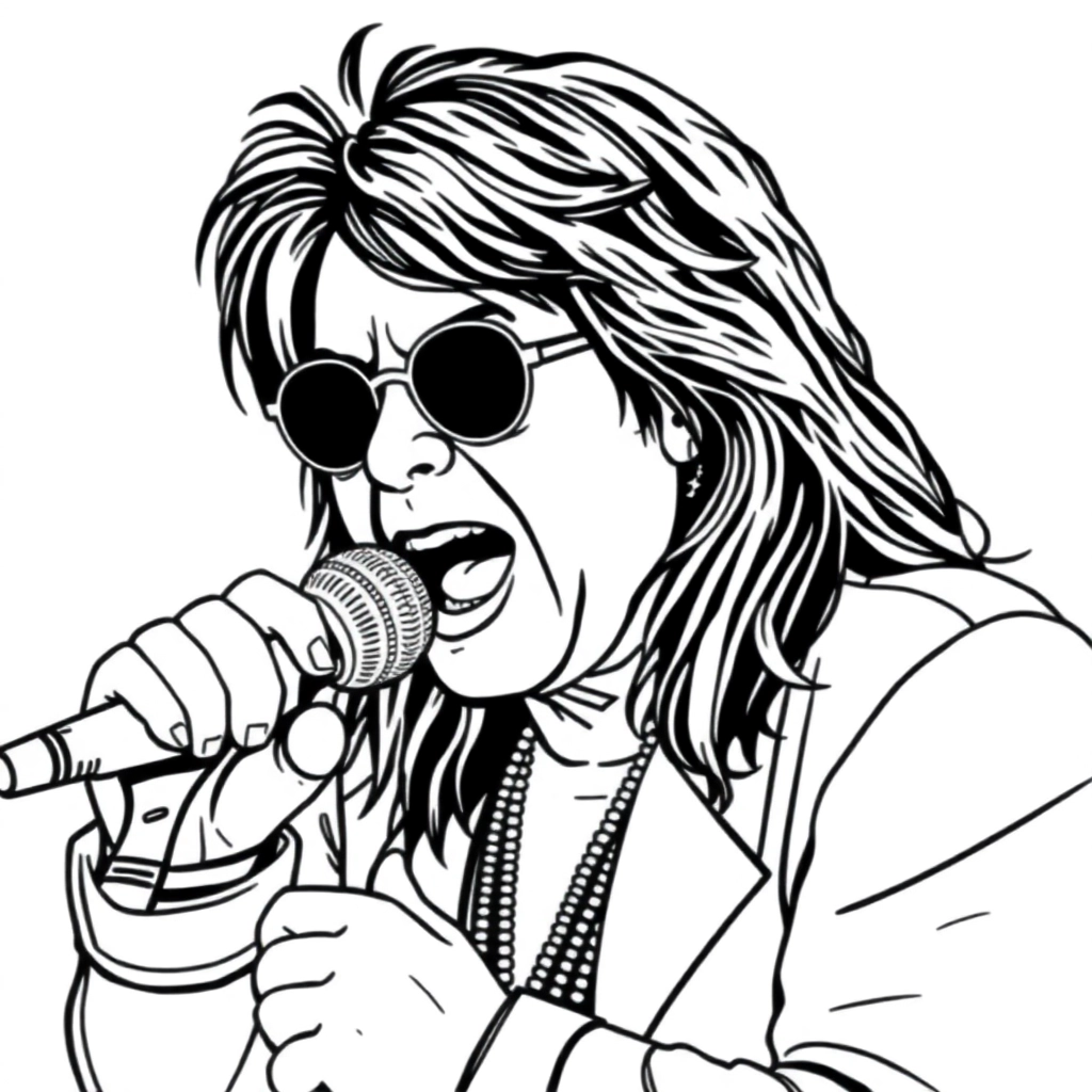 Ozzy osborne singing  صفحات التلوين