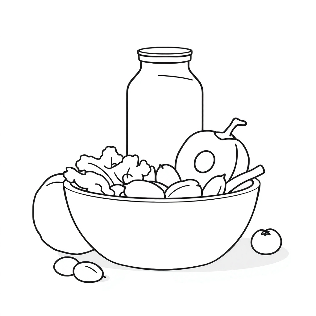Nutrition month  صفحات التلوين