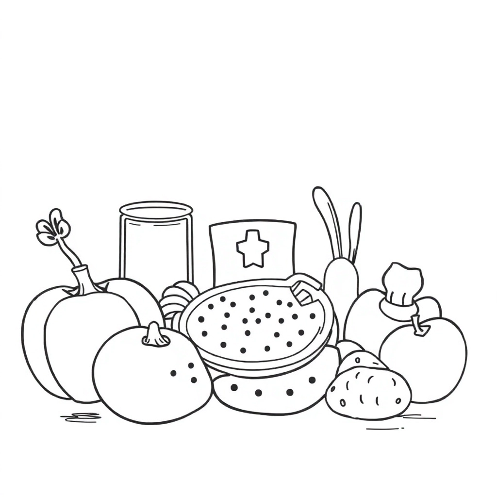 let's celebrate nutrition security for all Coloring Pages