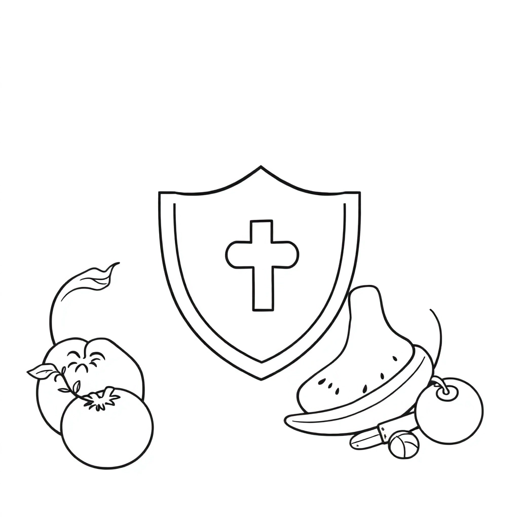 let's celebrate nutrition security for all     simple  Coloring Pages