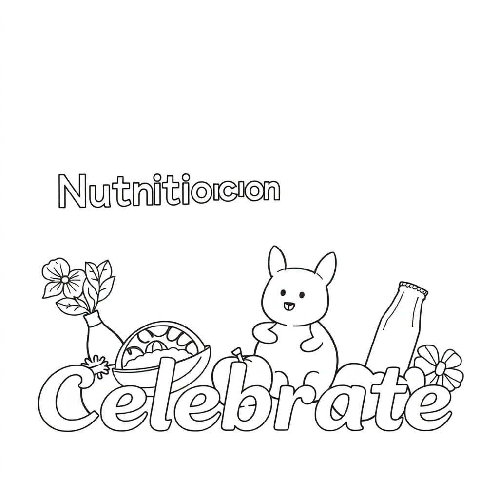 let's celebrate nutrition security for all      Coloring Pages