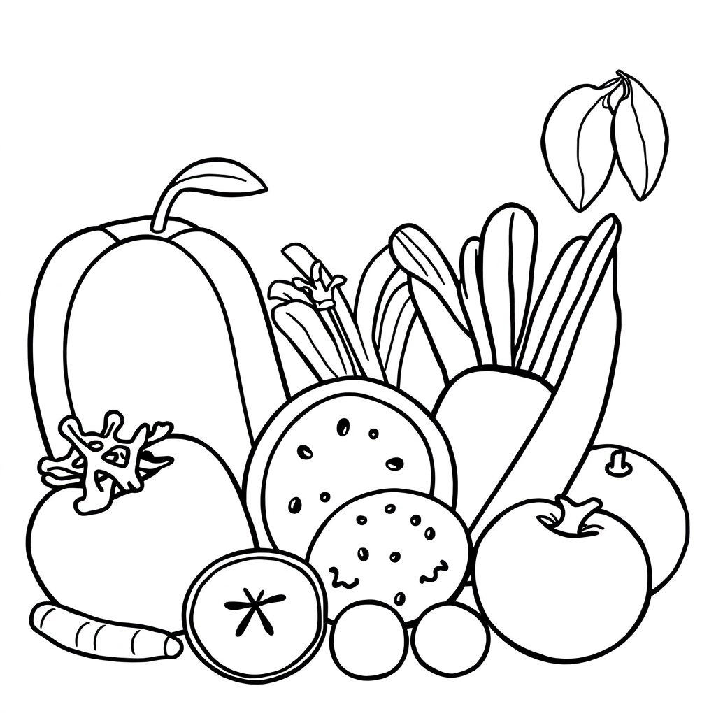 let's celebrate nutrition security for all    simple drawing for kids Coloring Pages