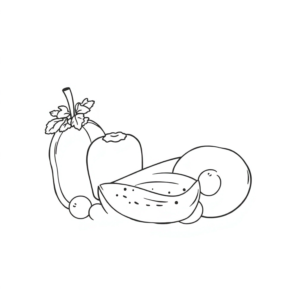 let's celebrate nutrition security for all    simple drawing for kids Coloring Pages