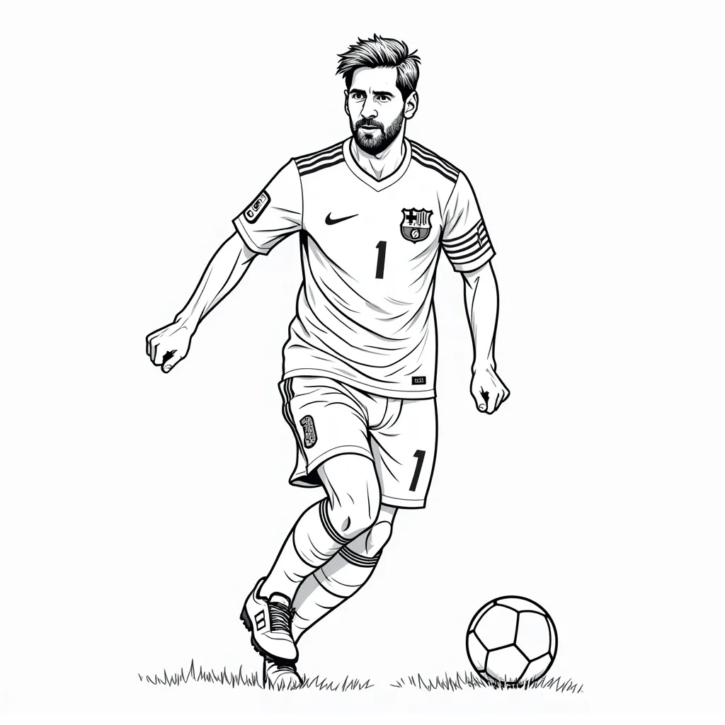 Messi  coloring pages