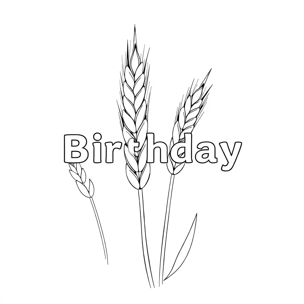 小麦的生日 Páginas para Colorear