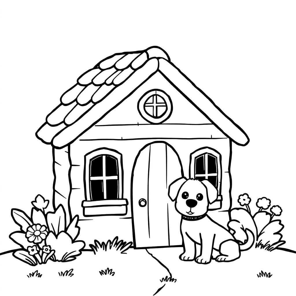 The Little House of the Little Dog Páginas para Colorear