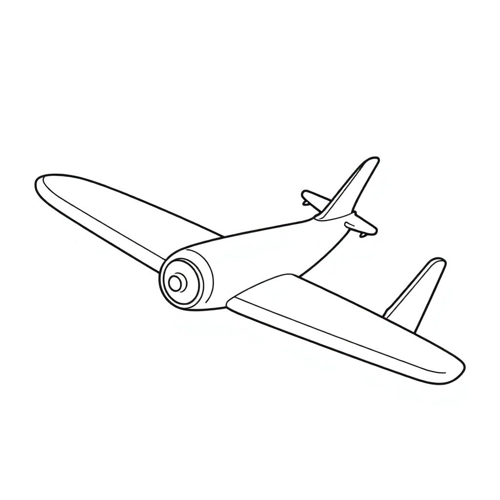 cartoon plane Páginas para Colorear