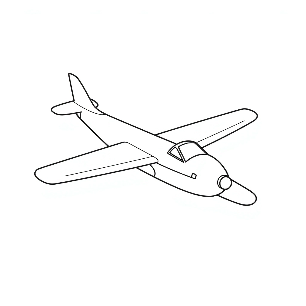 cartoon plane Páginas para Colorear