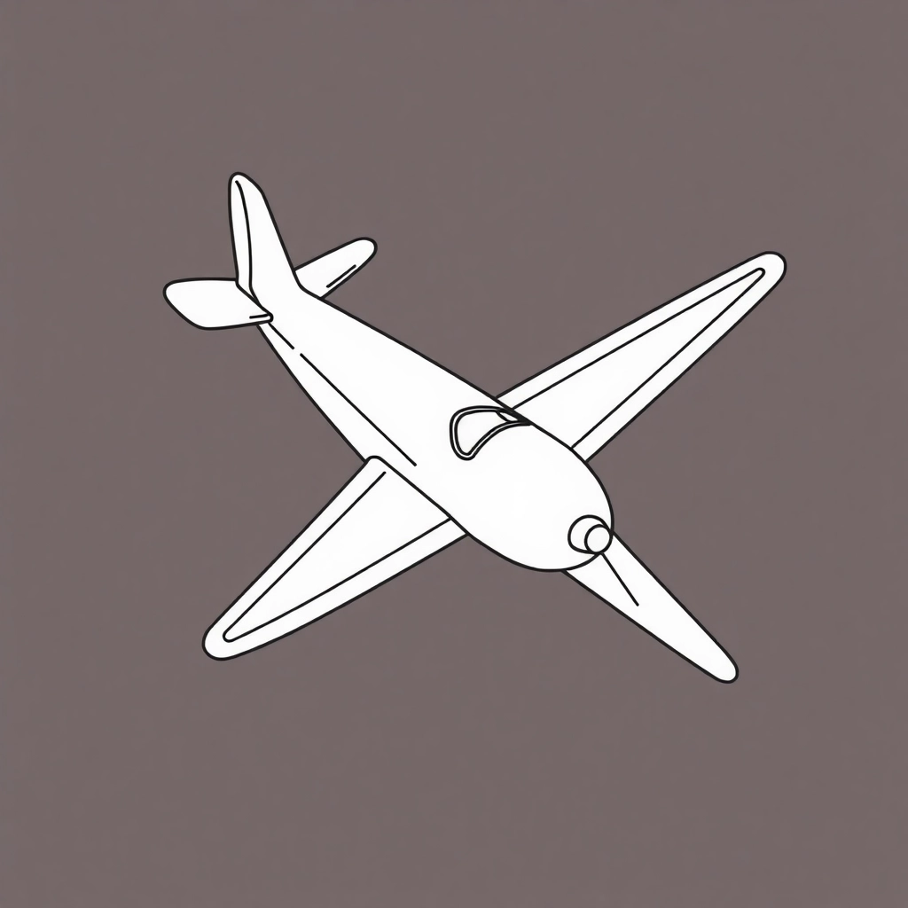 cartoon plane صفحات التلوين