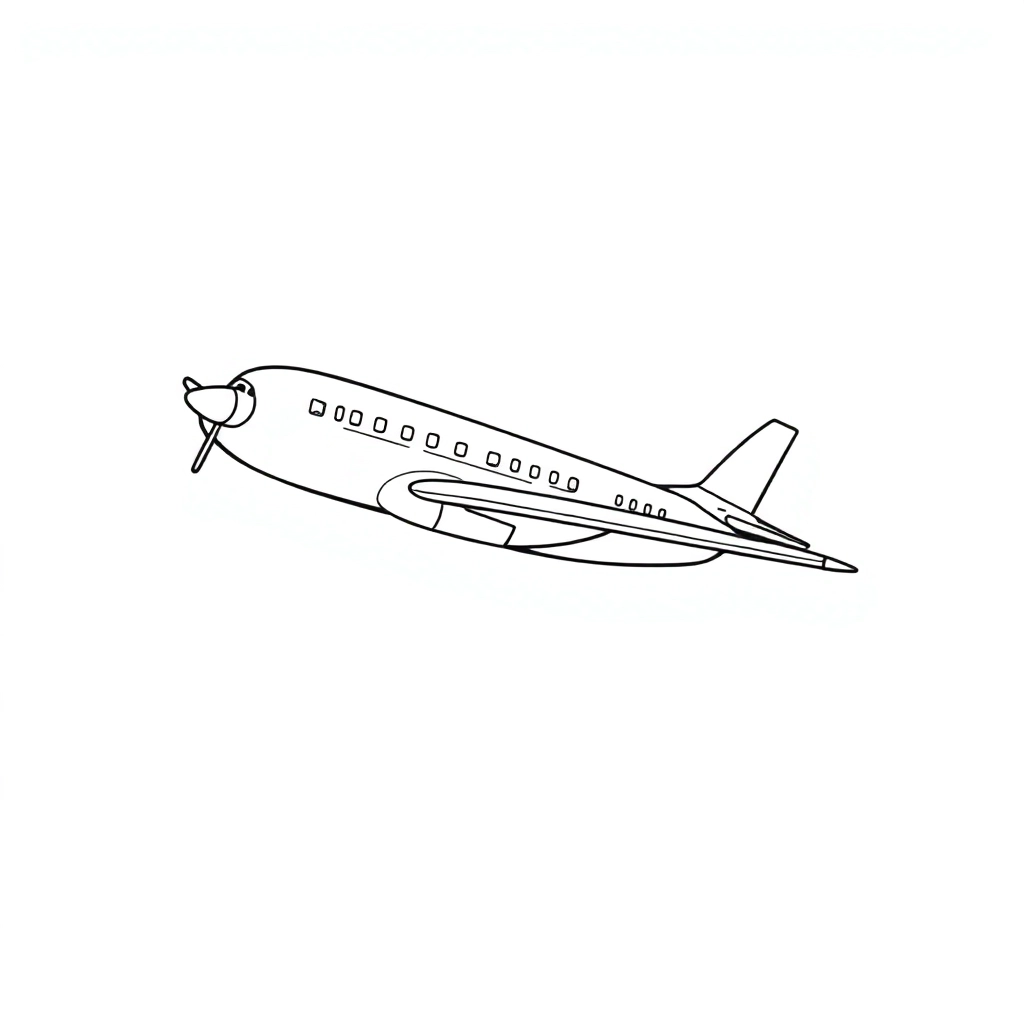 cartoon plane side صفحات التلوين