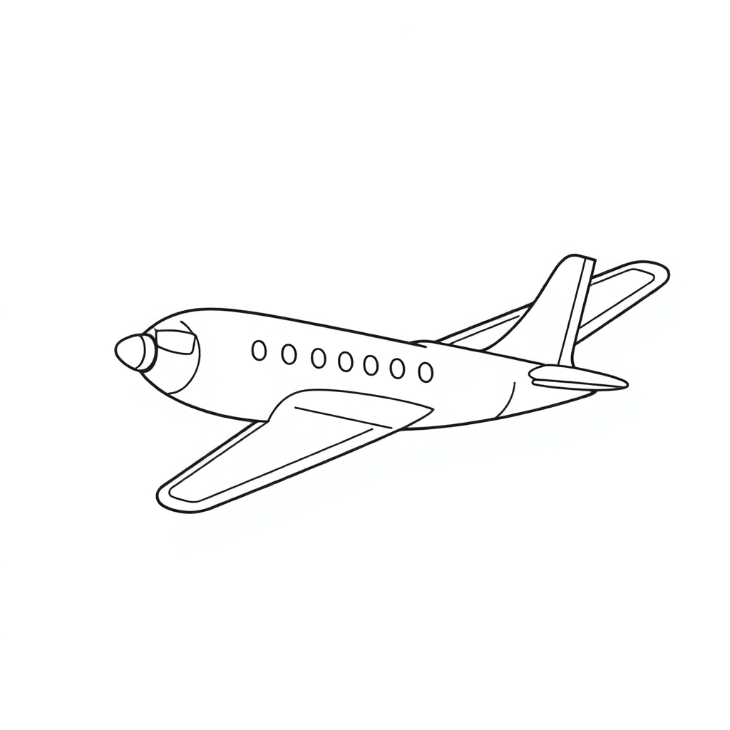 cartoon plane side صفحات التلوين